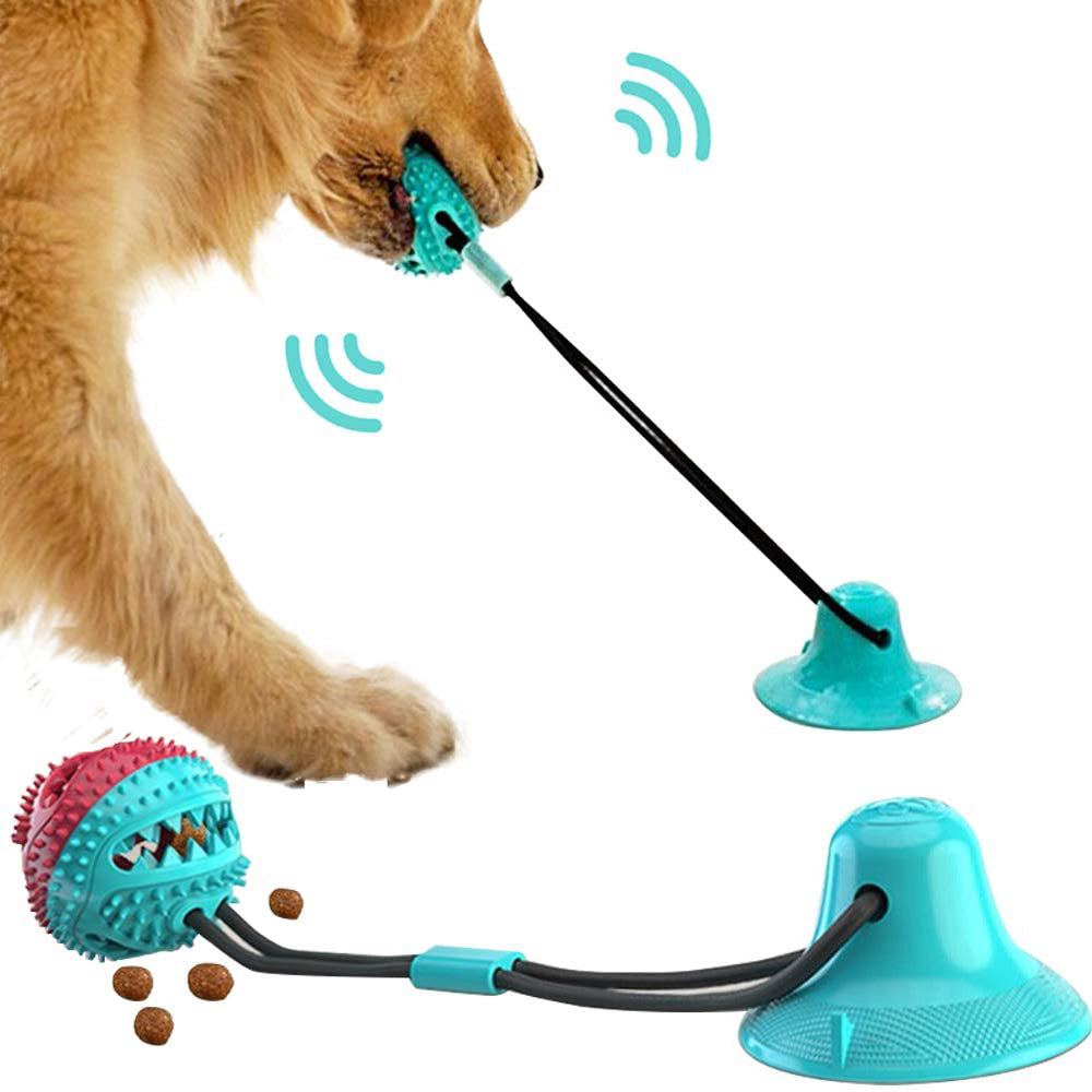 Silicone Dog Tug & Chew Toy – Suction Cup Interactive Ball for Teeth Cleaning